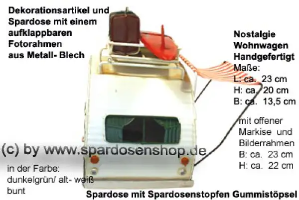 Nostalgie Wohnwagen dunkelgrün D